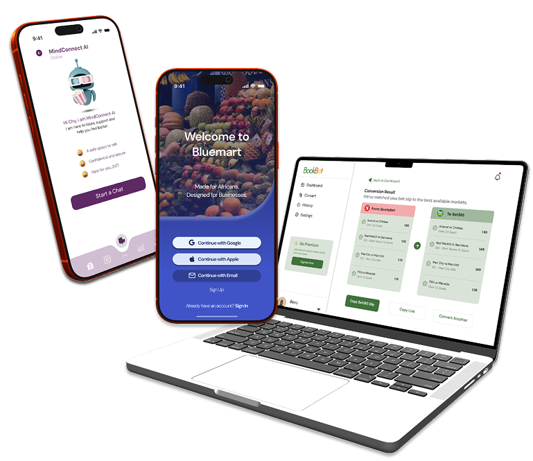 Selection of product designs across mobile and web